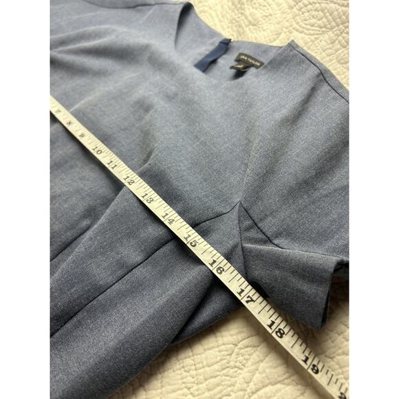 NEW Ann Taylor Sheath Dress Womens Sz 0 Blue Wool Blend Knee-Length Work Career - Picture 4 of 5